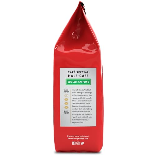 Community Coffee Packaging Label highlights sustainability and heritage