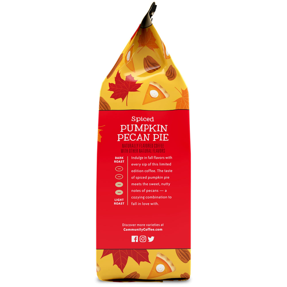 Community Coffee pumpkin-spice aroma close-up evoking cozy fall gatherings