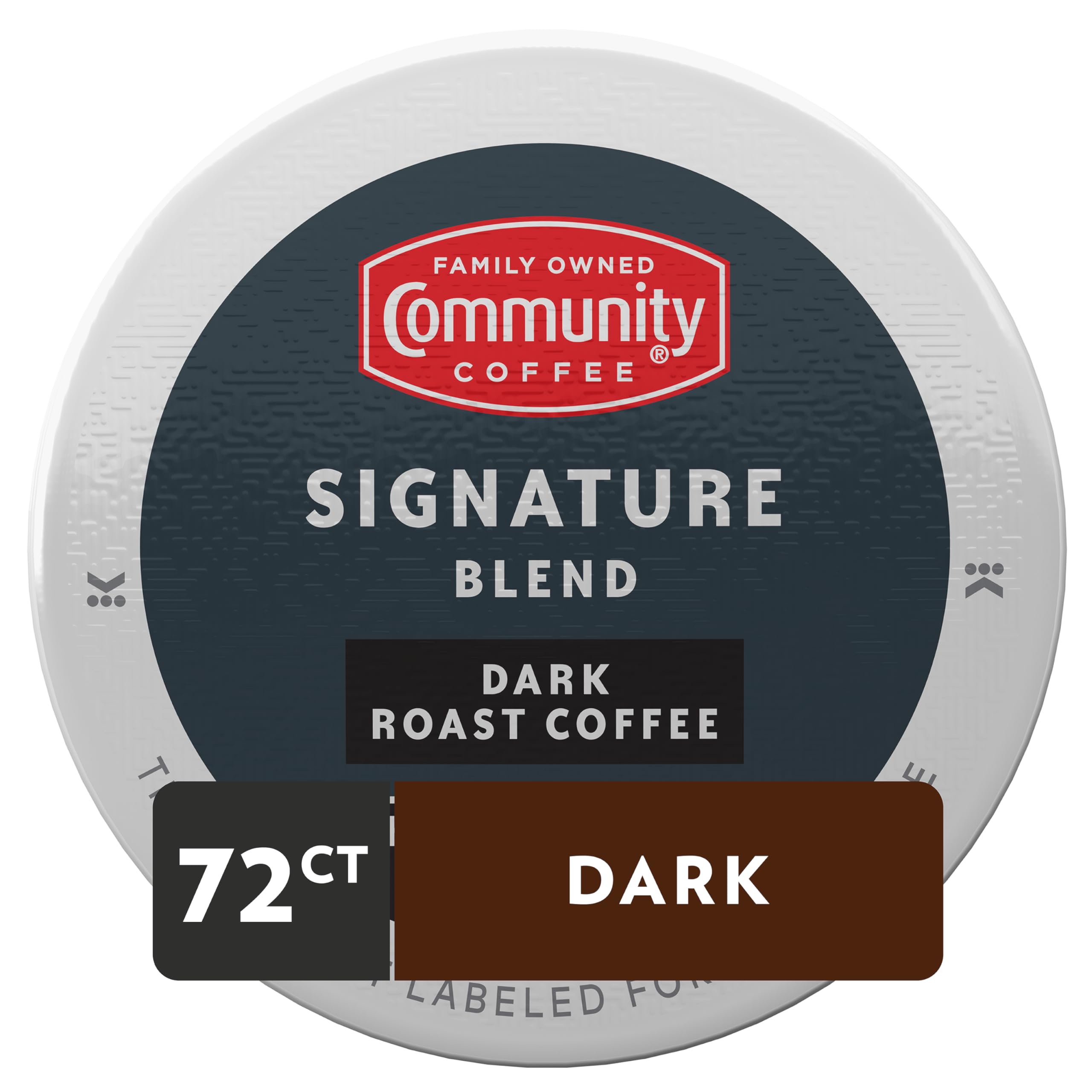 72-count pack of Community Coffee Signature Blend for home or office use.