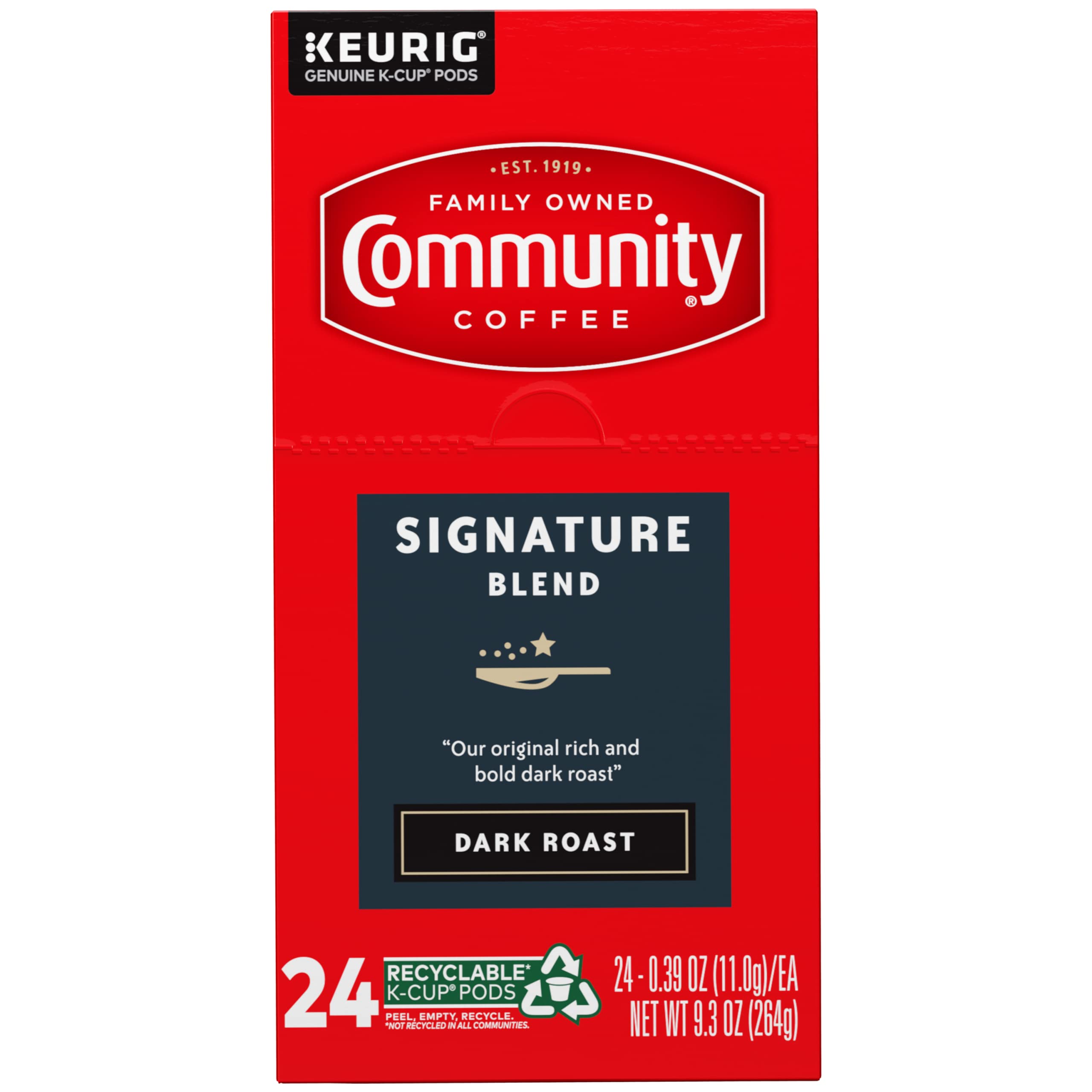 Community Coffee Signature Blend brewing steam and rich aroma