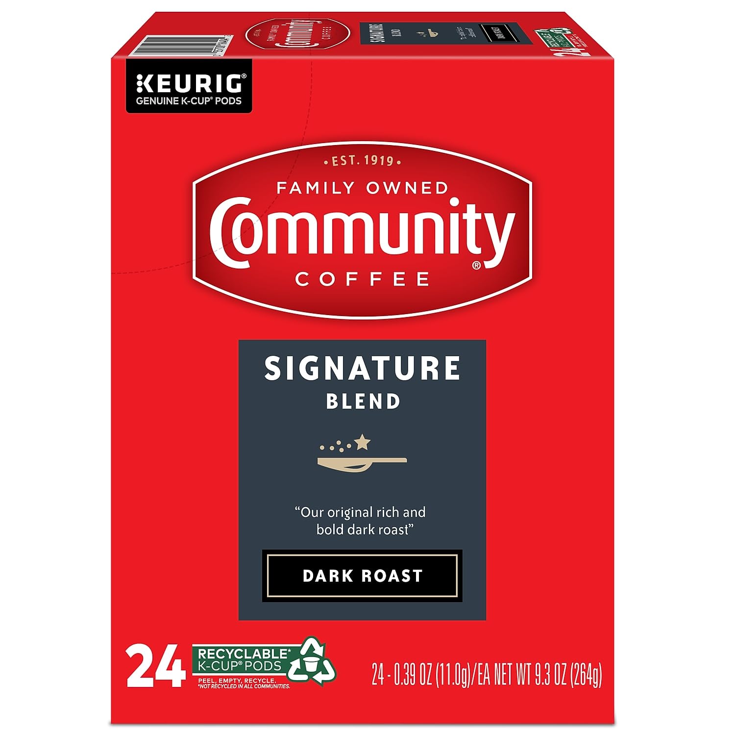 Keurig brewer ready to use with Community Coffee Signature Blend pods