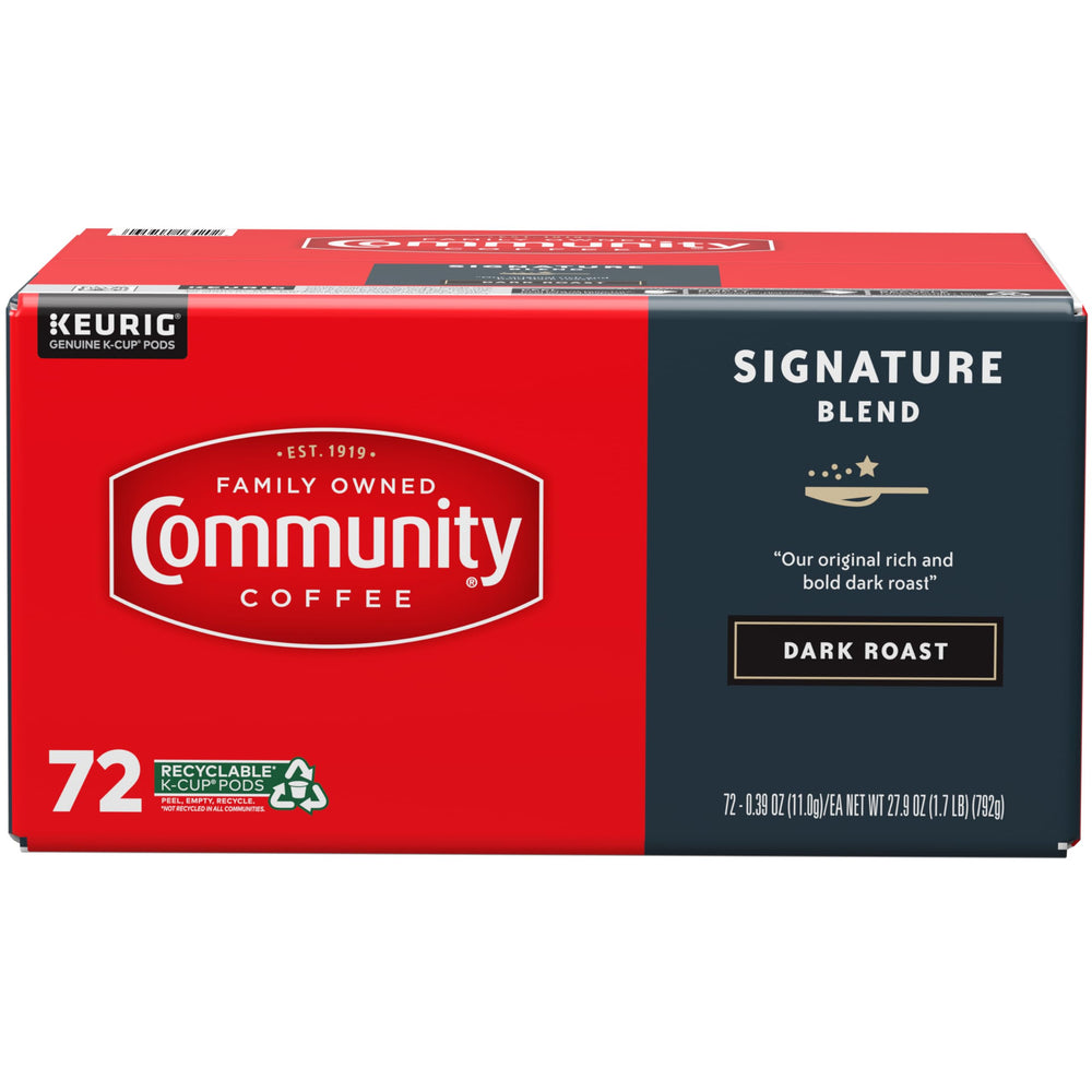 Community Coffee Signature Blend Keurig-compatible pods for easy single-serve brewing