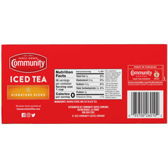 Community Coffee Signature Iced Tea bags 24-count for quick, fresh brews