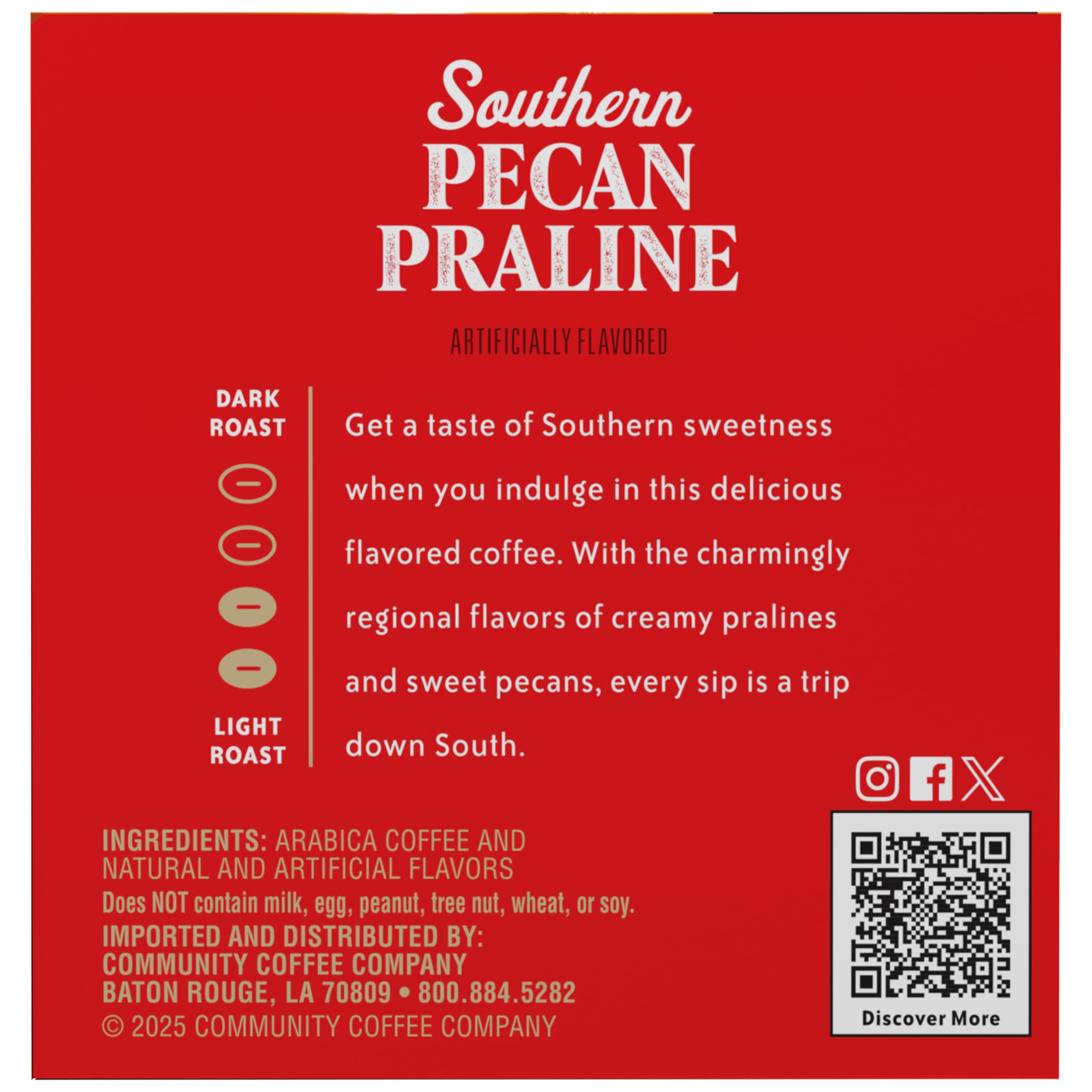 Freshness seal on the pod pack preserves flavor for Community Coffee.