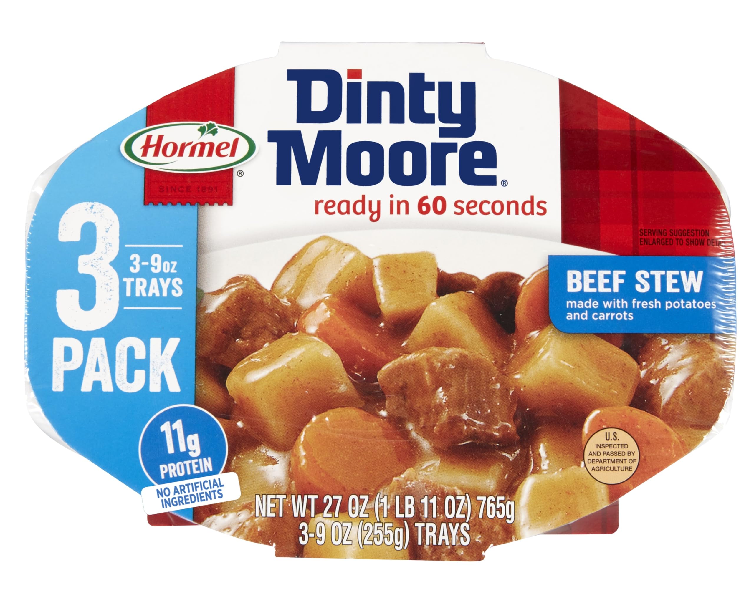 Compleats Dinty Moore Beef Stew three-pack front view for easy family meals