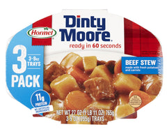 Compleats Dinty Moore Beef Stew three-pack front view for easy family meals