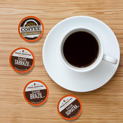 Fresh Roasted Coffee grounds and filters are compostable, reducing waste
