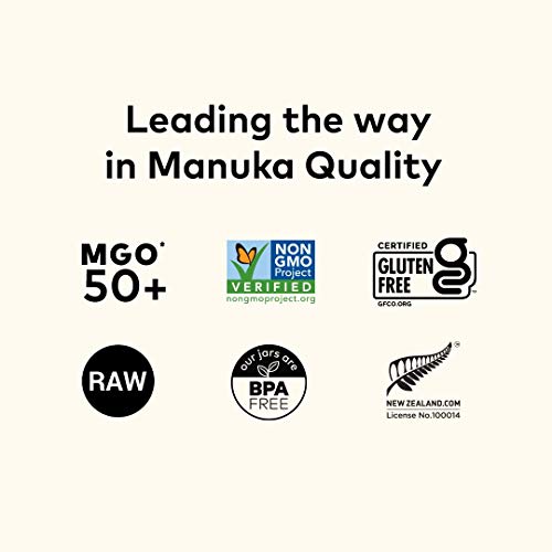 Comvita Manuka Honey MGO 50+ packaging label—traceable from hive to shelf.