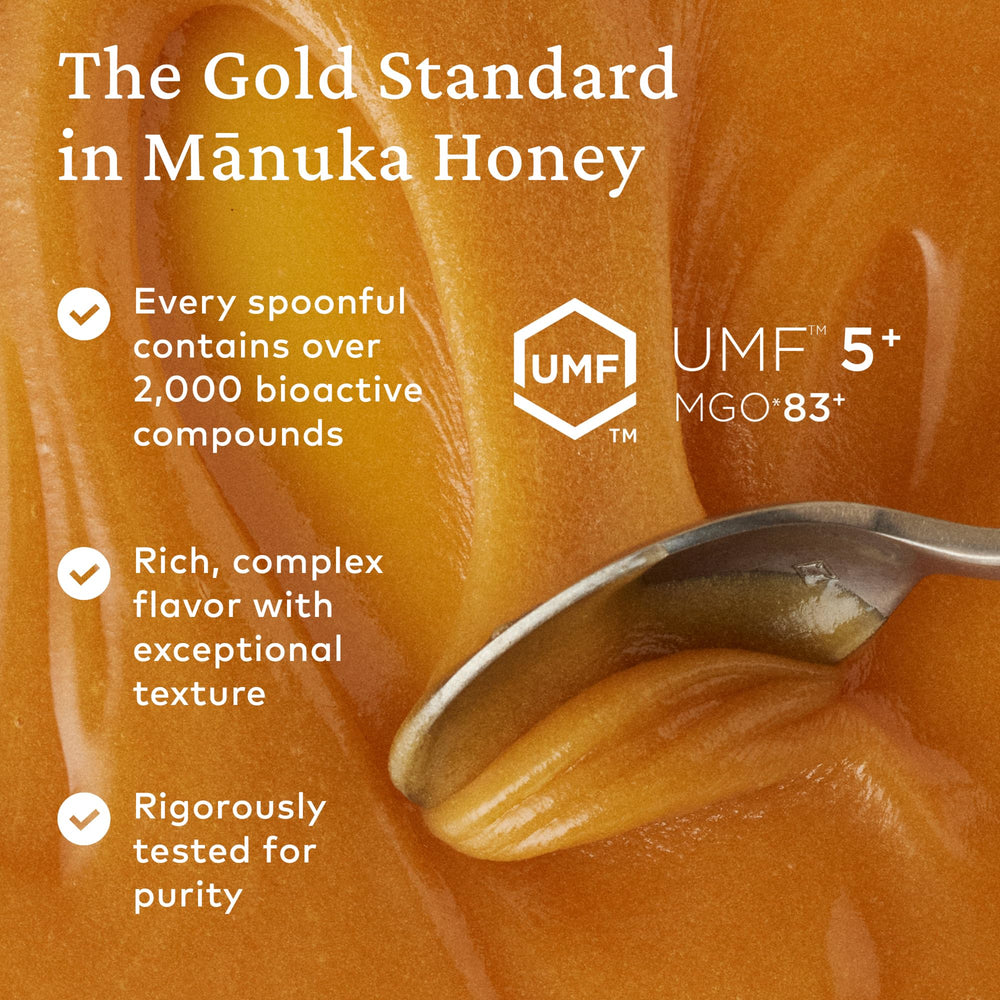 Comvita Manuka Honey UMF5 tea-mix, enhances tea with natural sweetness.