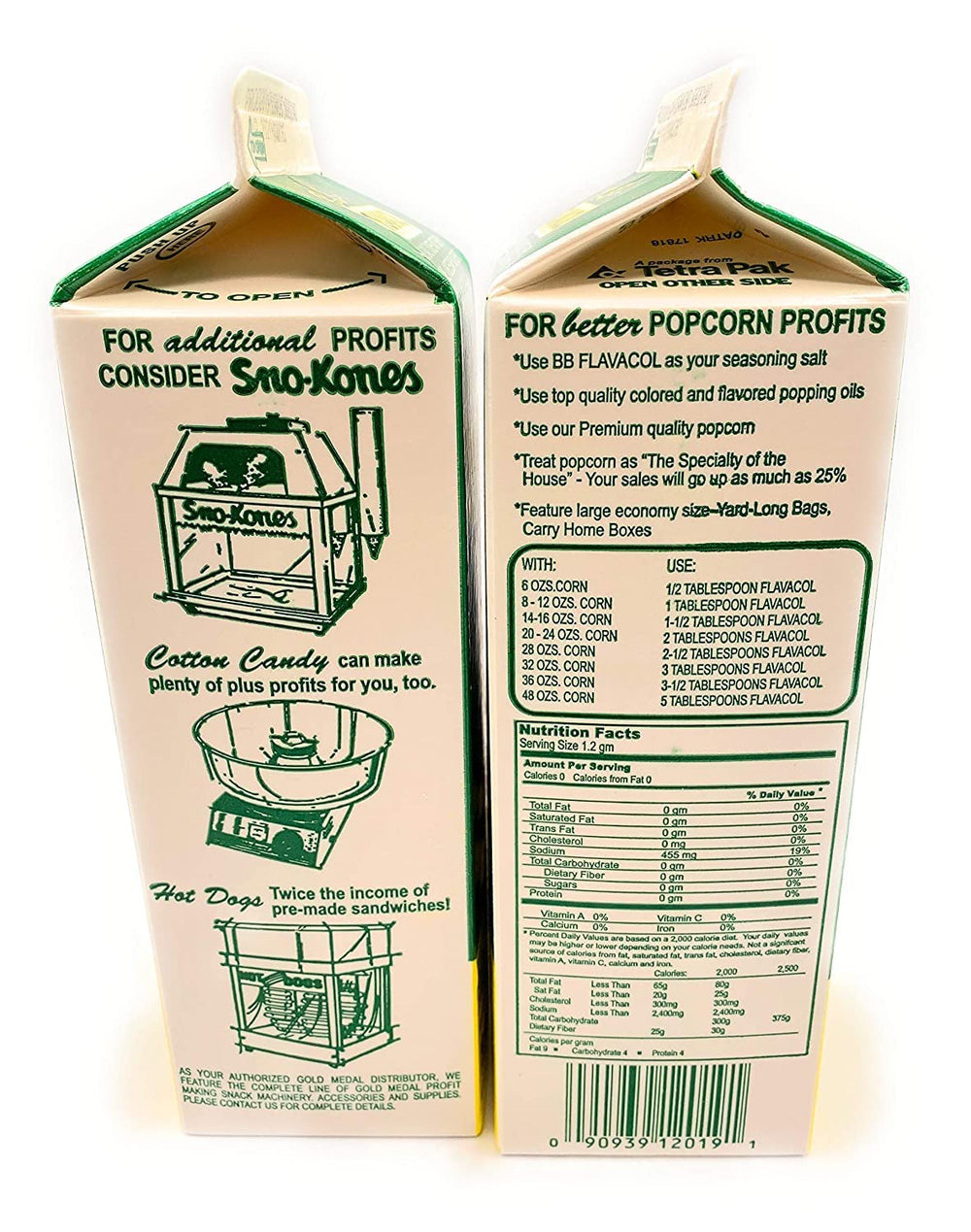 Better Butter Flavacol popcorn salt on mushroom popcorn for rich flavor