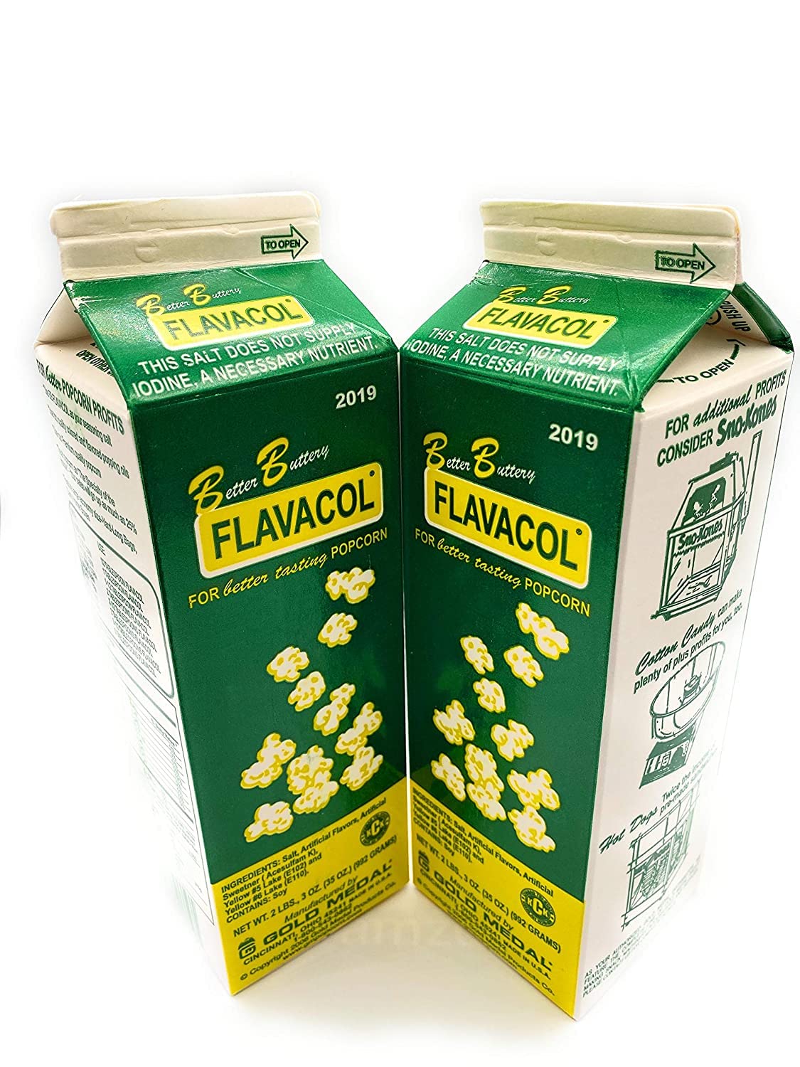 USA-made packaging of Concession Essentials popcorn salt for events