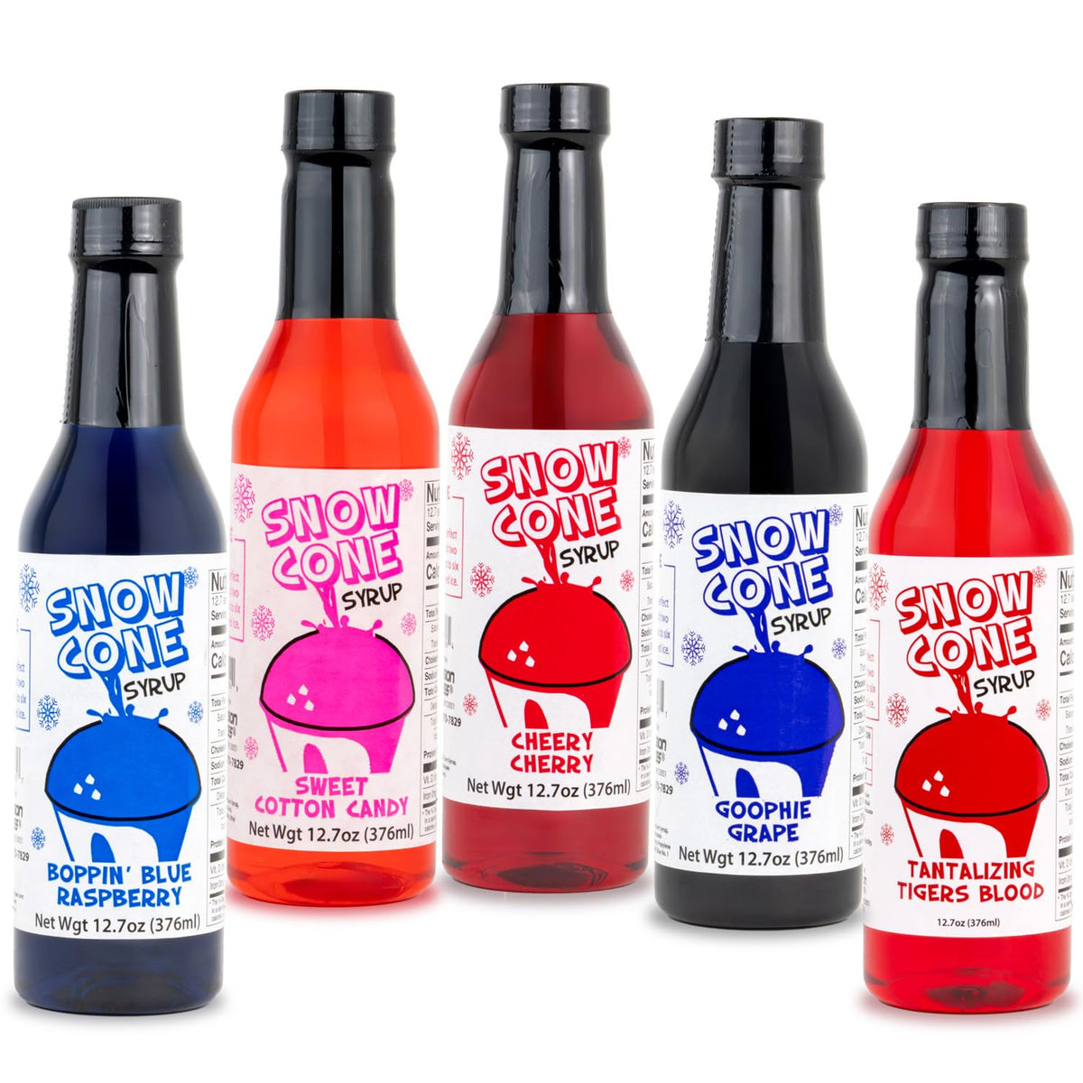 Concession Express blue raspberry snow cone syrup pour over shaved ice for vibrant flavor
