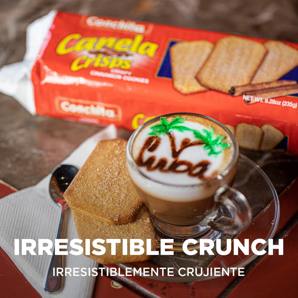 Conchita Cinnamon Canela Crisps crumbled on ice cream, adds crunchy cinnamon flavor