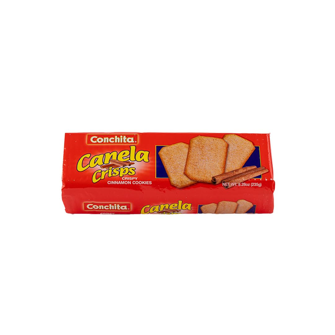 Conchita Cinnamon Canela Crisps pack shot, ideal for a quick coffee break