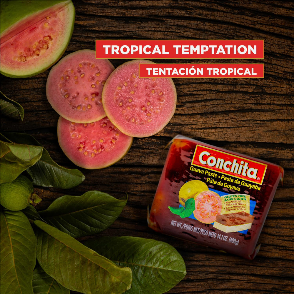 Conchita Guava Paste tasting plate highlights versatile snack ideas.