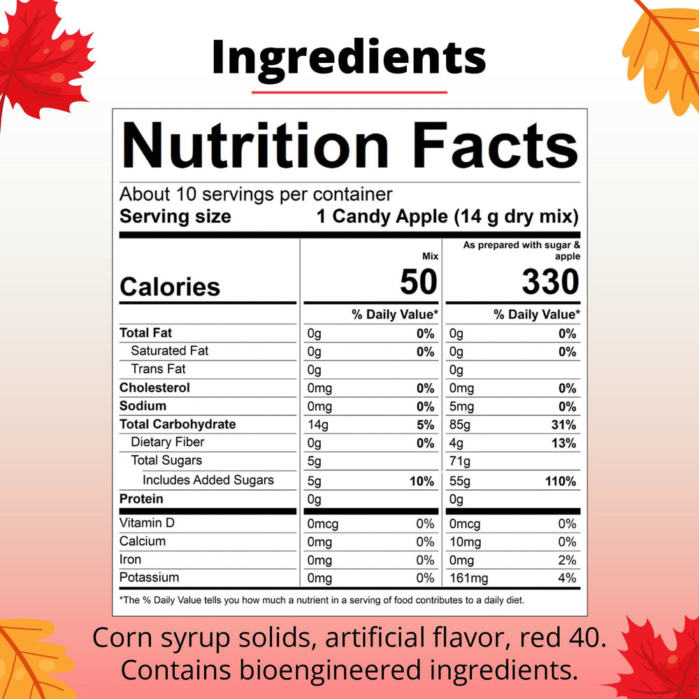 Concord Farms candy apple sticks included for easy dipping and assembly