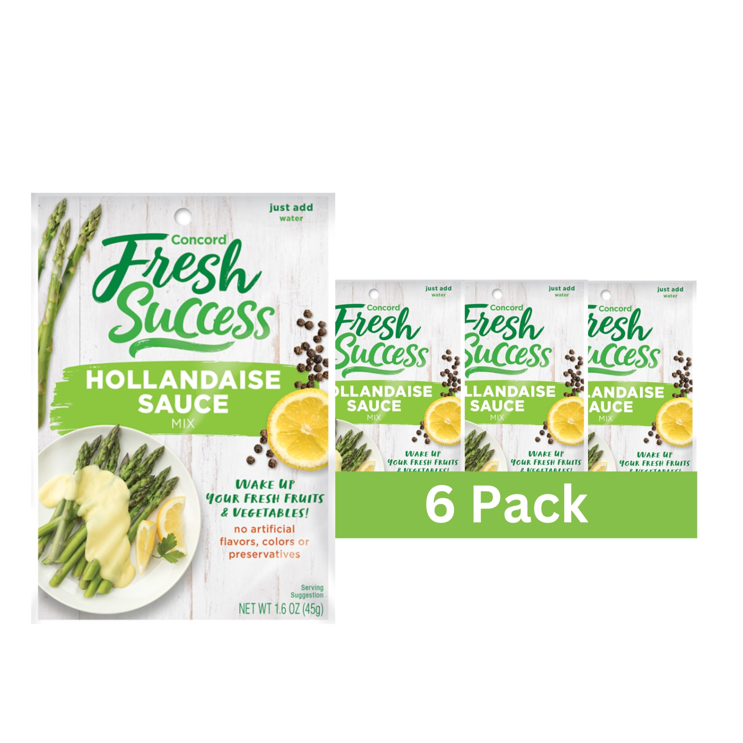 Concord Foods Hollandaise pack front with lemon-butter blend for gourmet meals