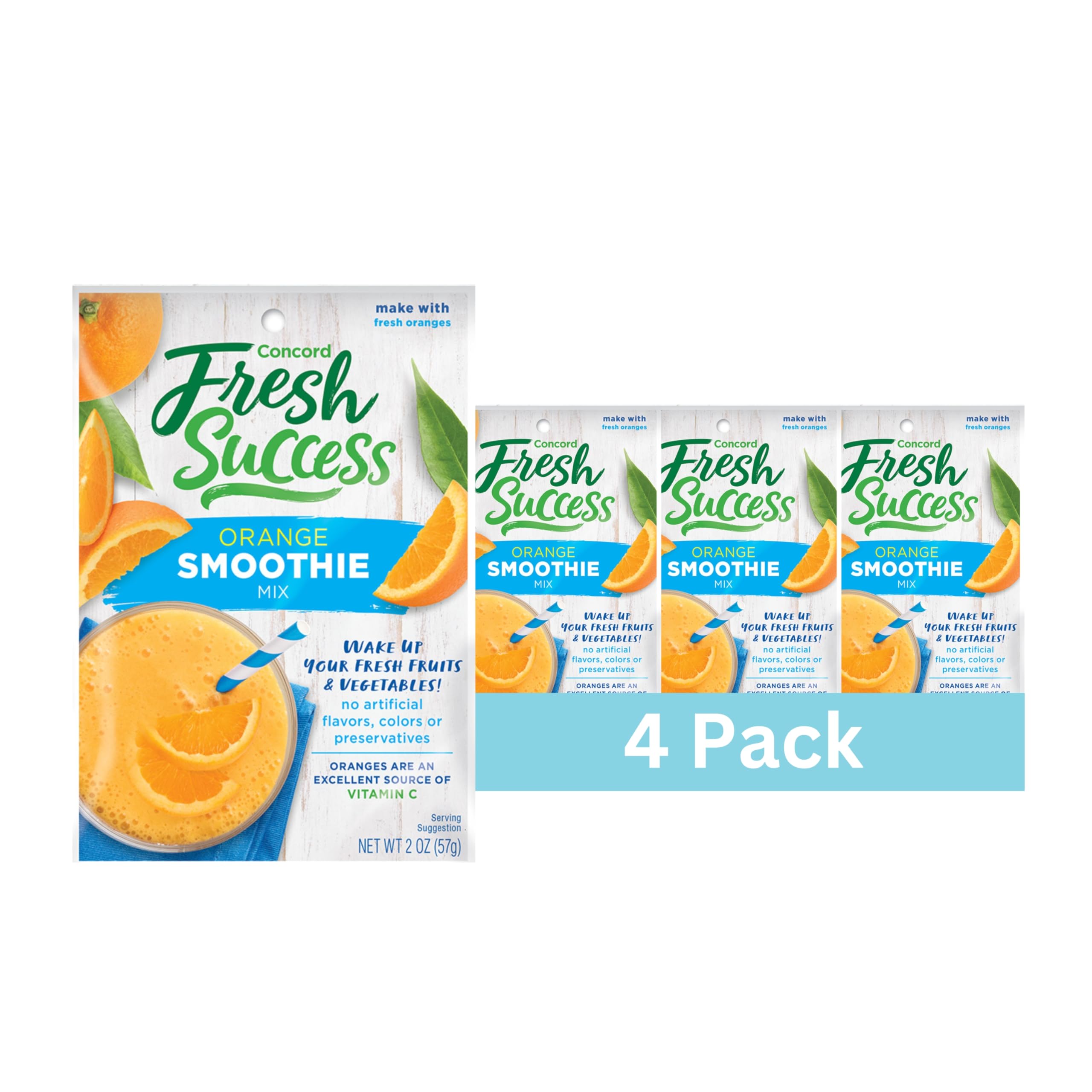 Concord Foods Orange Smoothie Mix pouch ready for quick citrus smoothies and healthy snacks.