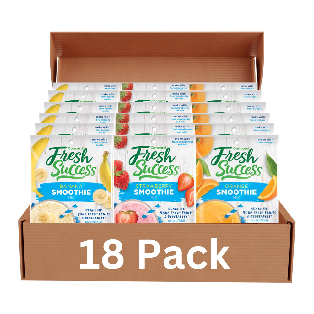 Concord Foods Strawberry Banana Orange smoothie mix pack for quick fruit-based breakfasts