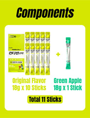 Condition Jelly Green Apple flavor stick emphasizes a refreshing snack option.