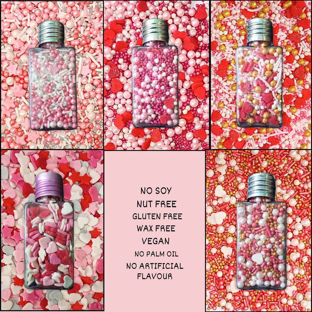 Confect heart sprinkles mix for celebration themes and treats