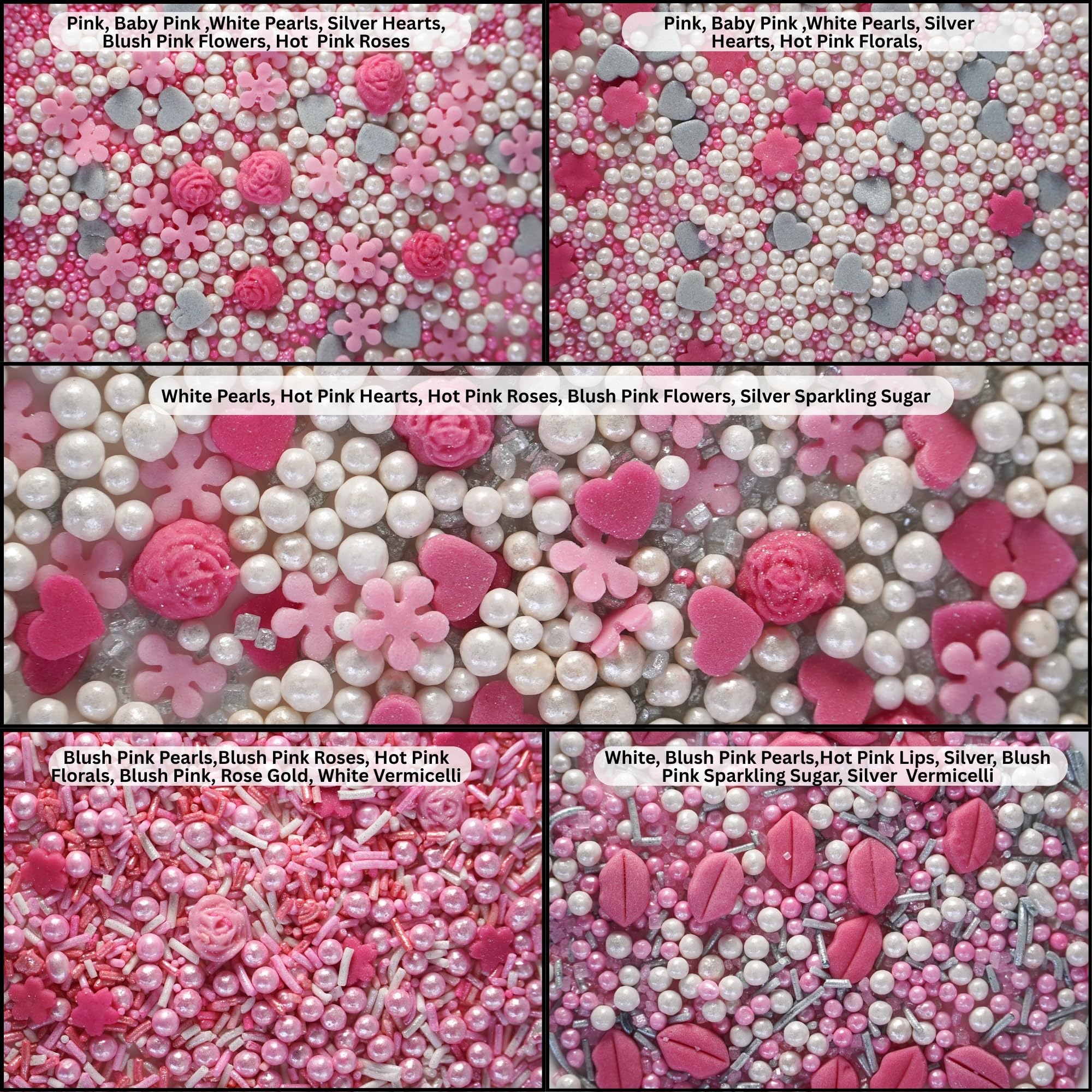 Confect Love Sprinkles rose shapes add timeless elegance to cakes