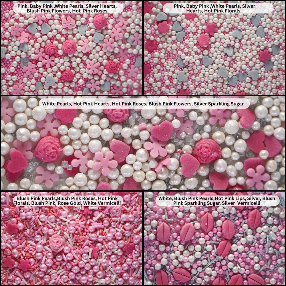 Confect Love Sprinkles rose shapes add timeless elegance to cakes