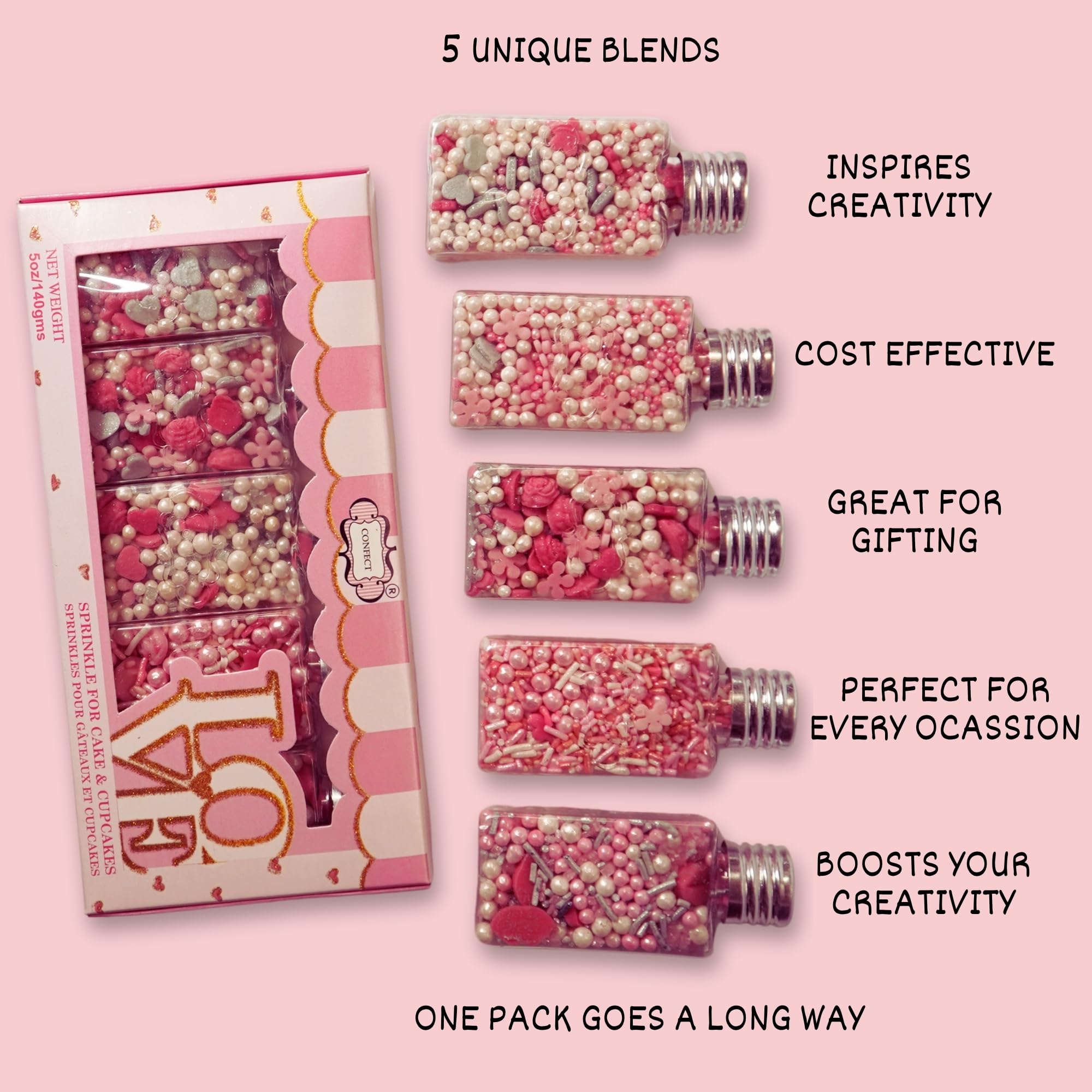 Confect Love Sprinkles versatile sprinkles pack for celebrations