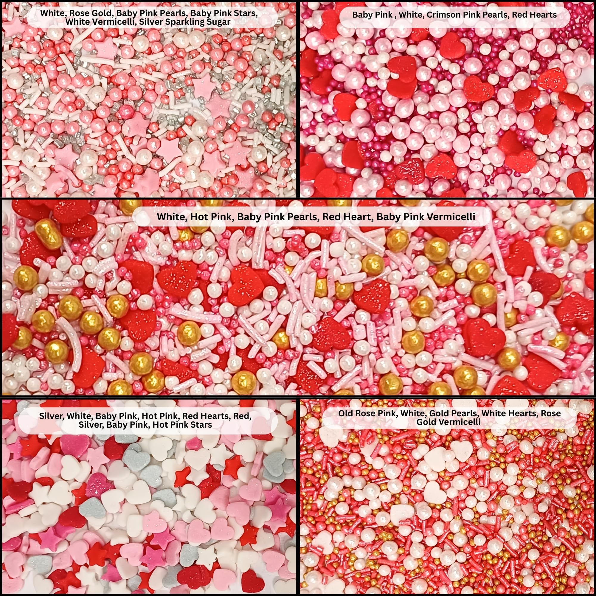 Confect red pearls sprinkles brighten cookies and treats