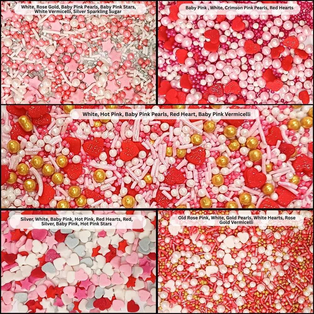 Confect red pearls sprinkles brighten cookies and treats