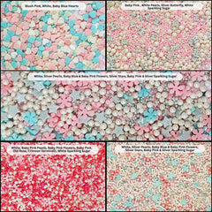Confect Sprinkles aqua blue mix on cupcakes adds playful color and texture.