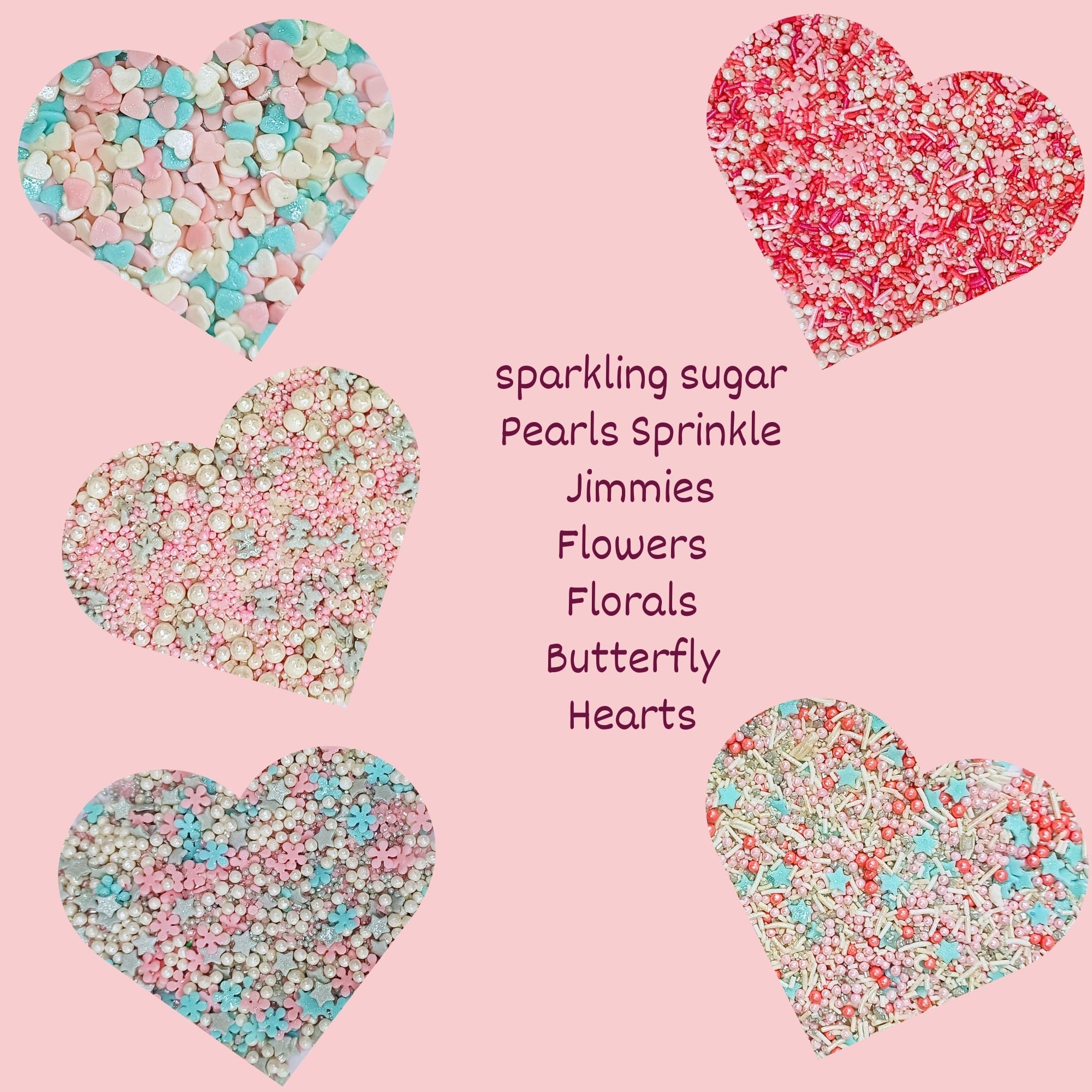 Confect Sprinkles 5-pack display image shows varied colors and sizes.