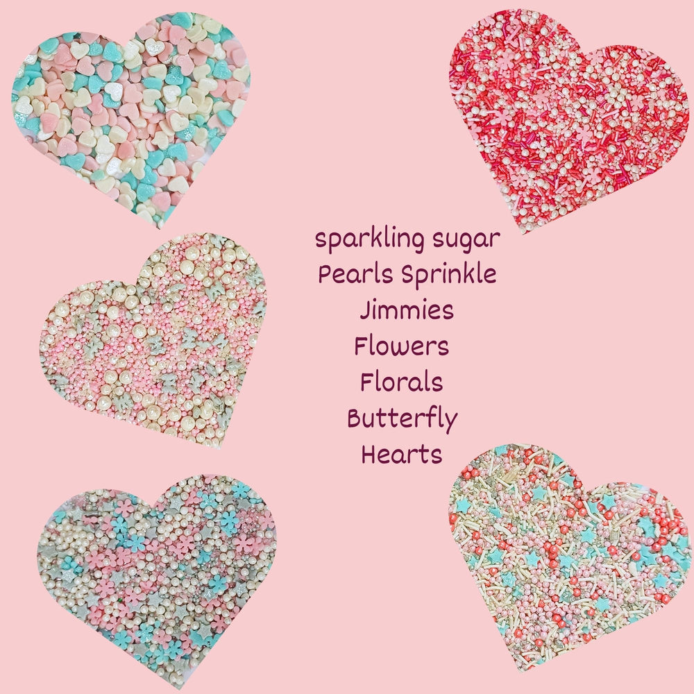 Confect Sprinkles 5-pack display image shows varied colors and sizes.