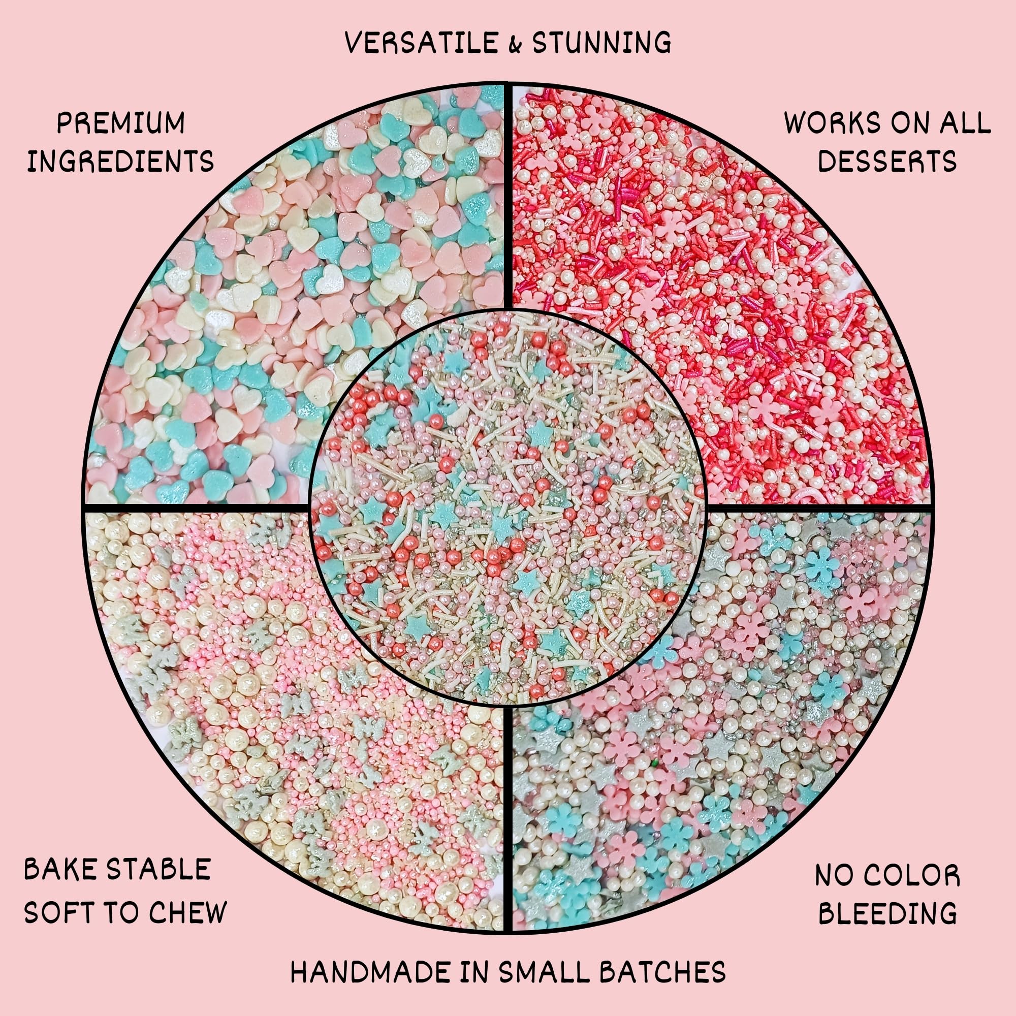 Confect Sprinkles ice cream topping idea with edible confetti and pastel hues.
