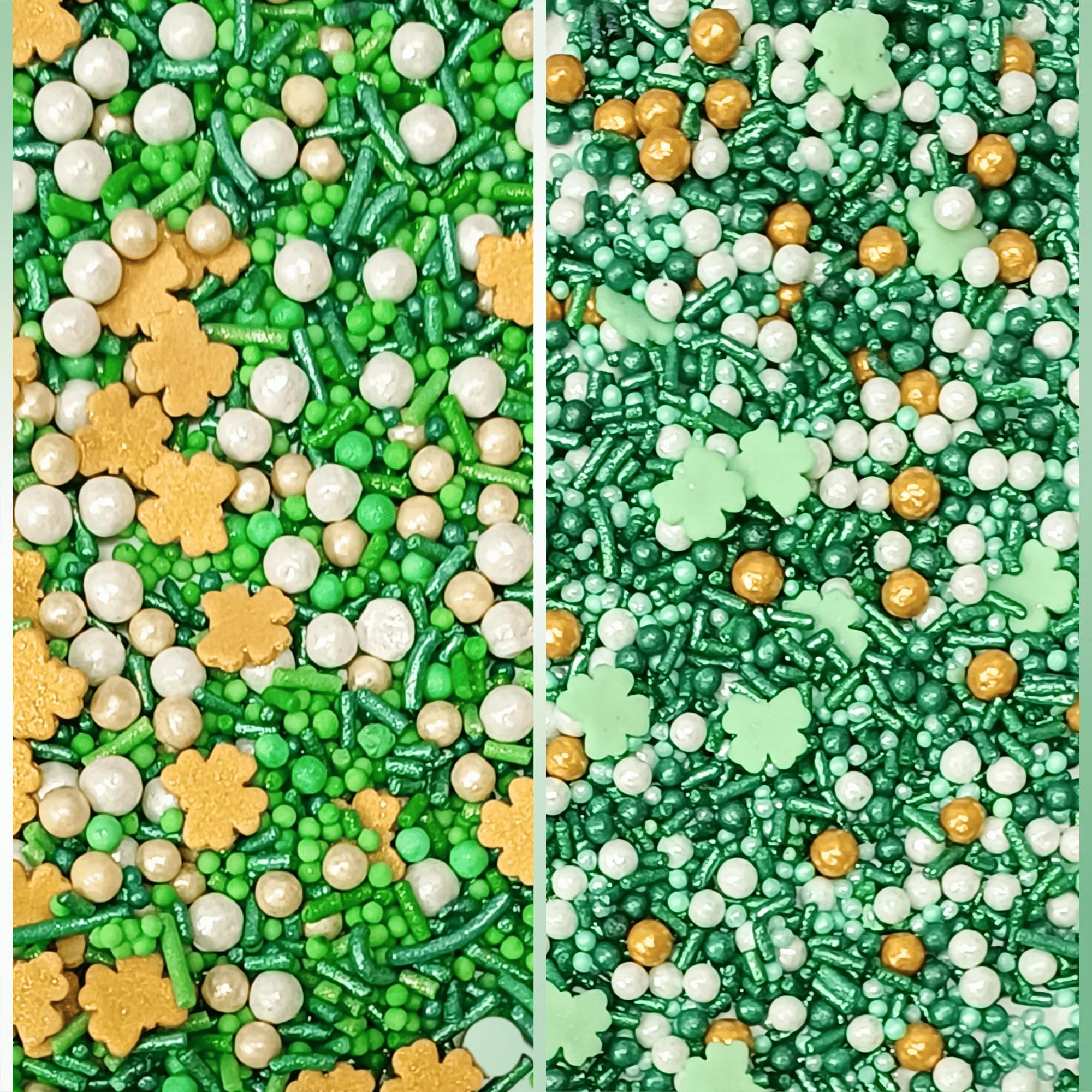 Confect Sprinkles St. Patrick's Day theme greens for festive treats.