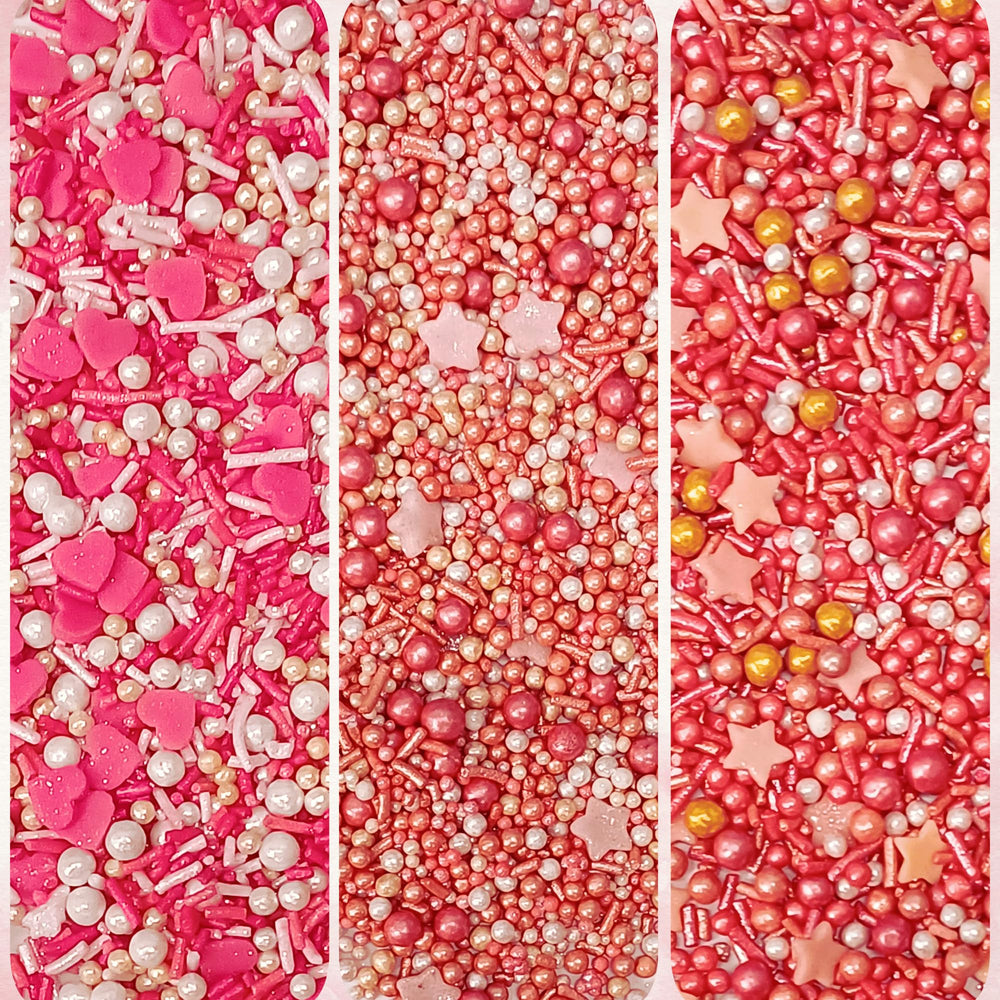 Confect themed sprinkles assortment for party decor themes.