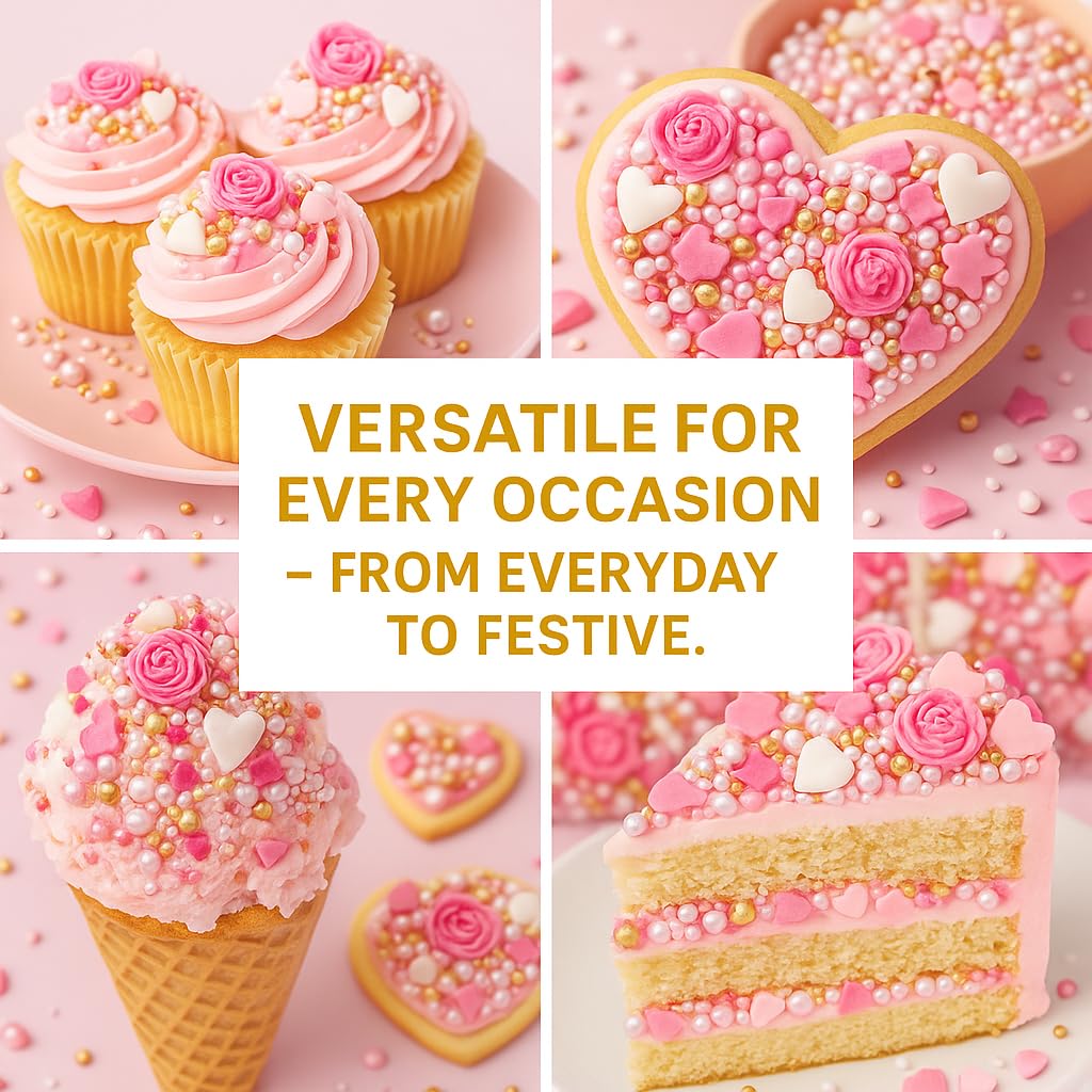 Confect Vermcelli pearls and white pearls decorate cupcakes with a luxe touch