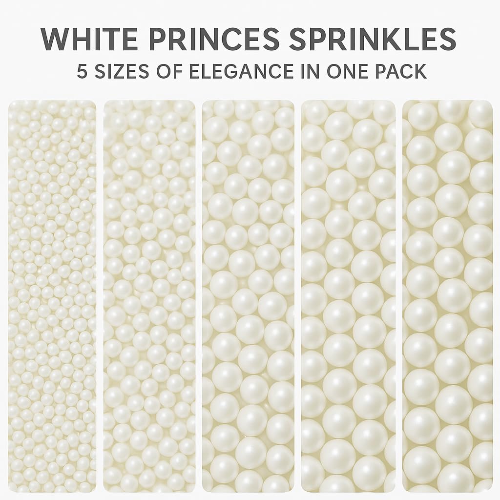 Confect White Princess Drageés Mix adds versatile cake accents.
