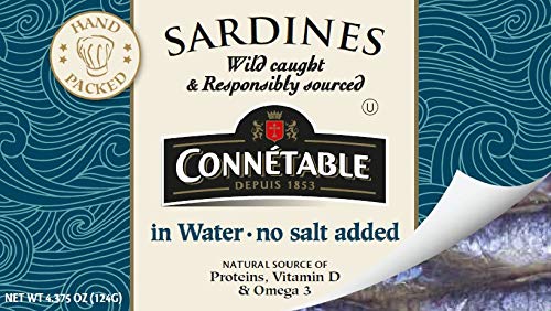Connetable sardines hand-packed by French experts.