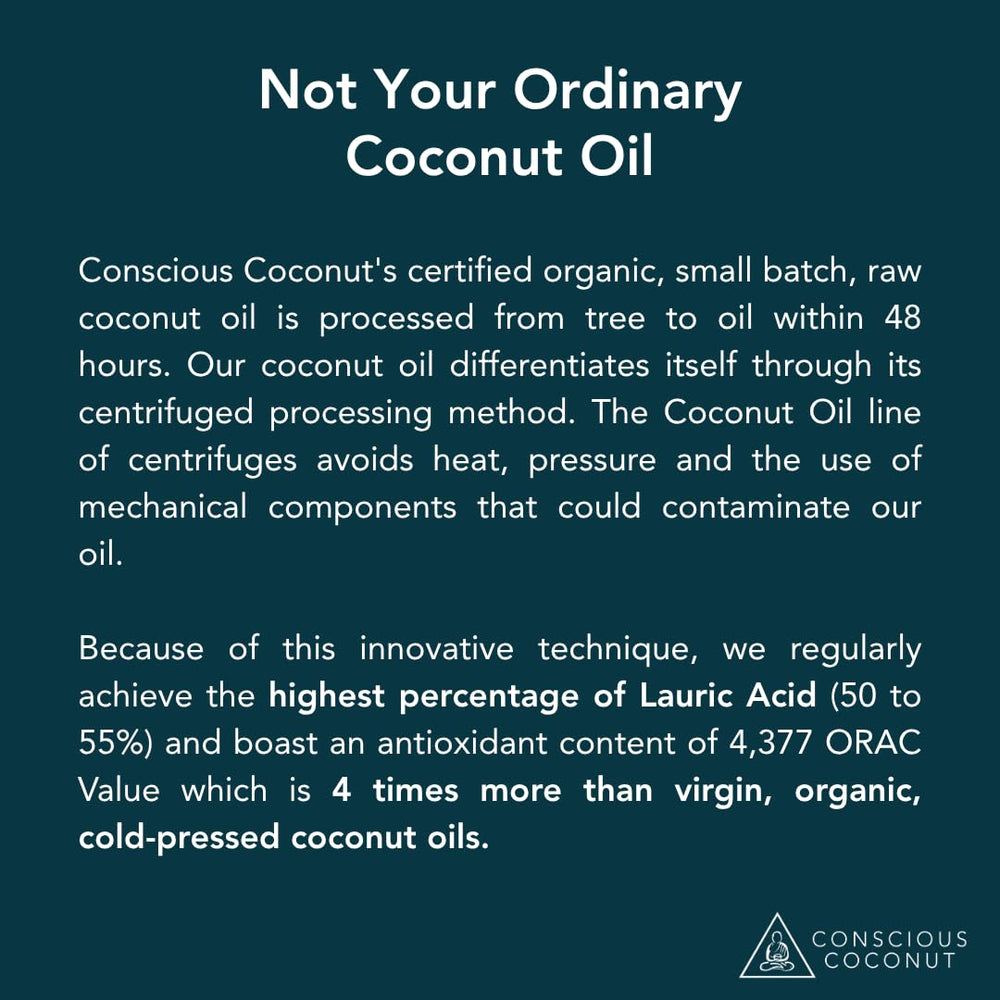 Conscious Coconut fair-trade oil packet — ethically sourced and responsibly produced.