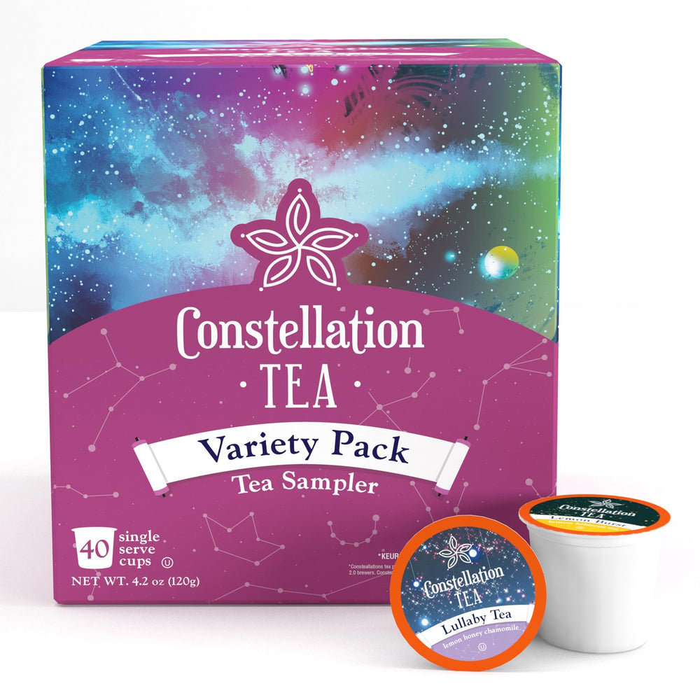 Constellation Tea chai tea pod brew with rich spice notes.