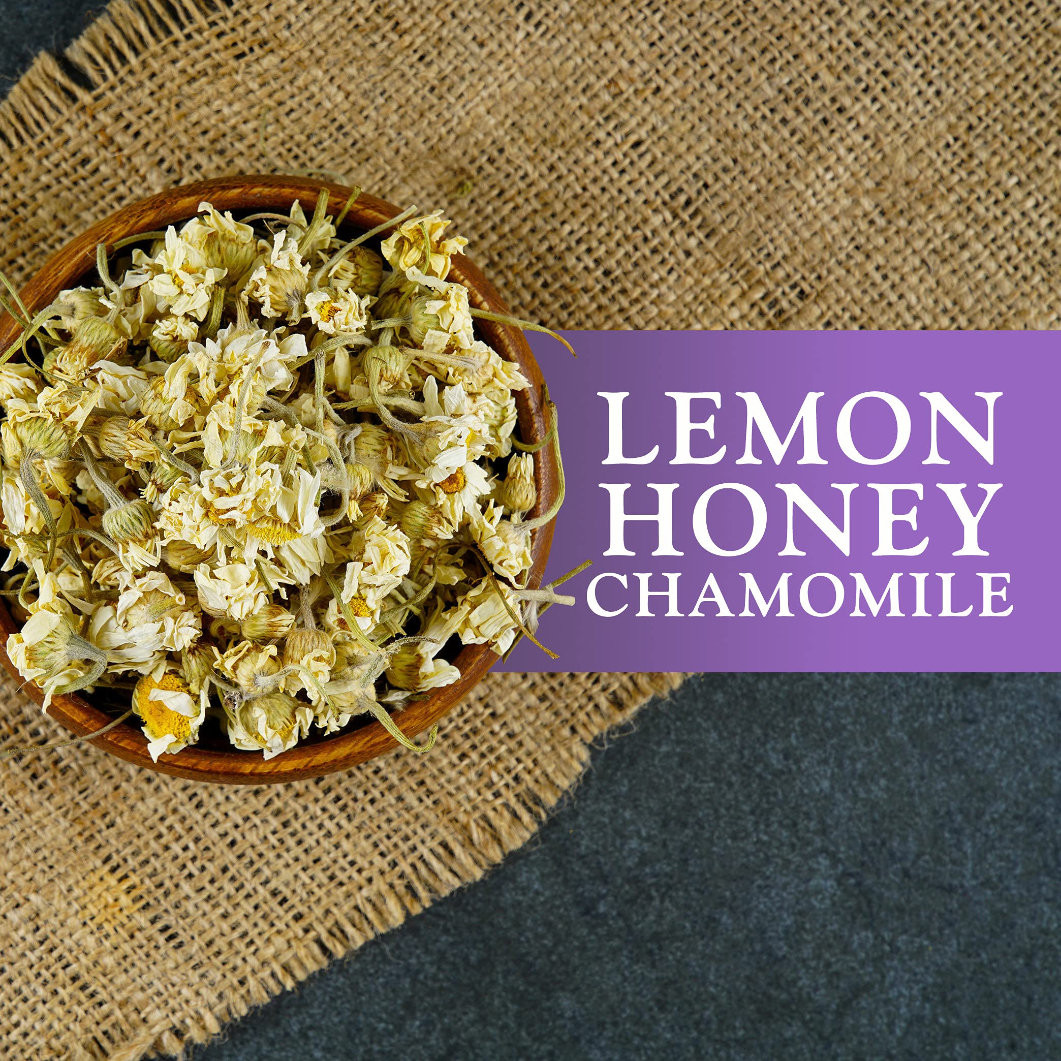 Constellation Tea Lemon Honey Chamomile Lullaby cup shows warm lemon notes with honey touch.