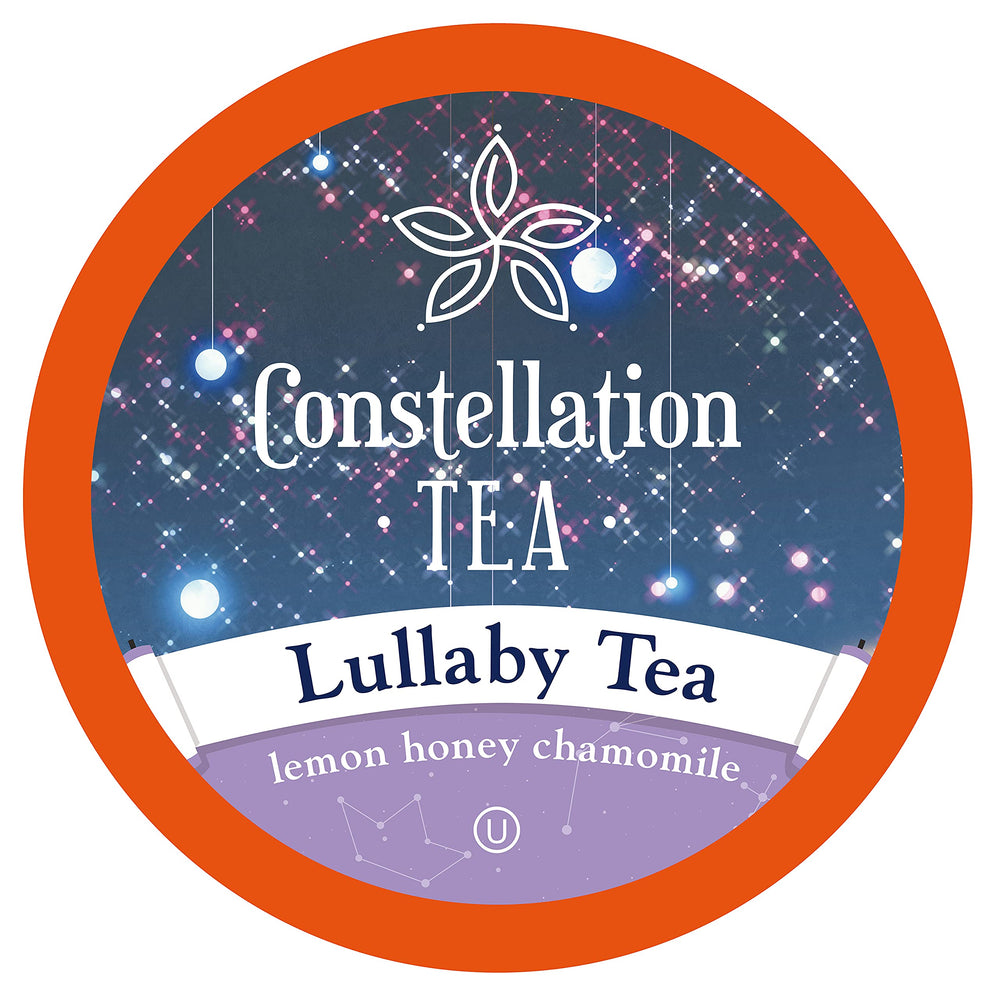 Constellation Tea Lemon Honey Chamomile Lullaby pod brew pours a soothing evening ritual.