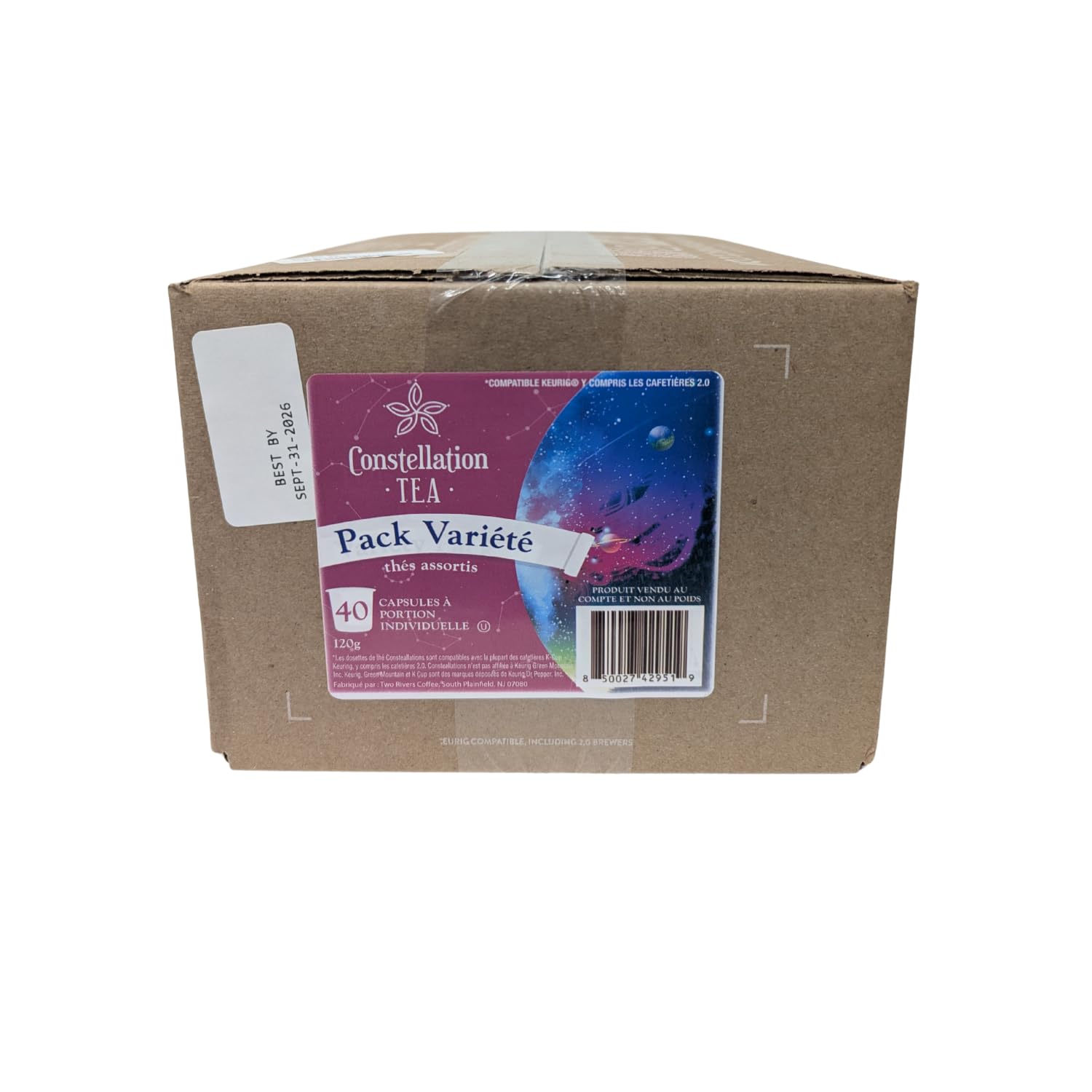 Constellation Tea pods collection closeup highlighting diverse tea options.