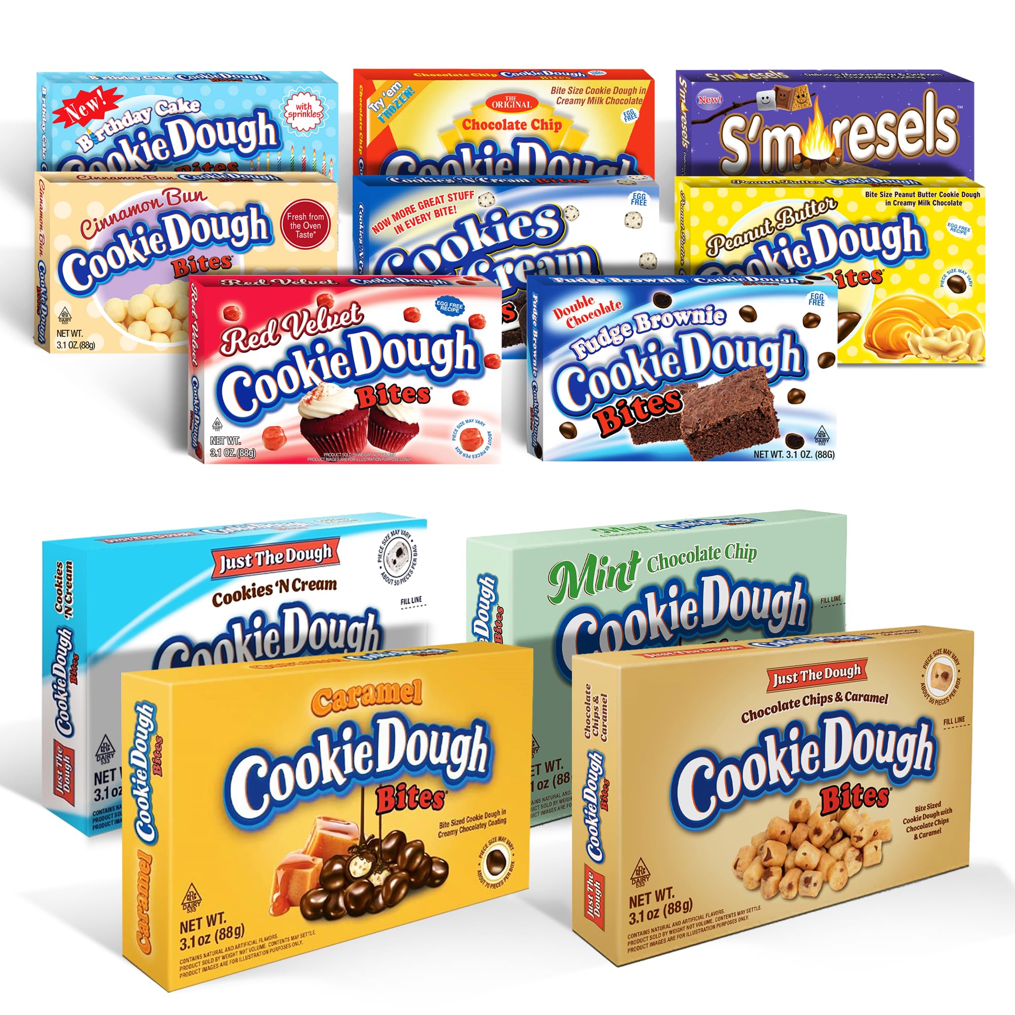 Cookie Dough Bites gift-ready packaging ready for gifting or movie night