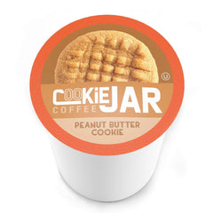Close-up of Cookie Jar peanut butter coffee pod swirl capturing creamy flavor in every cup.