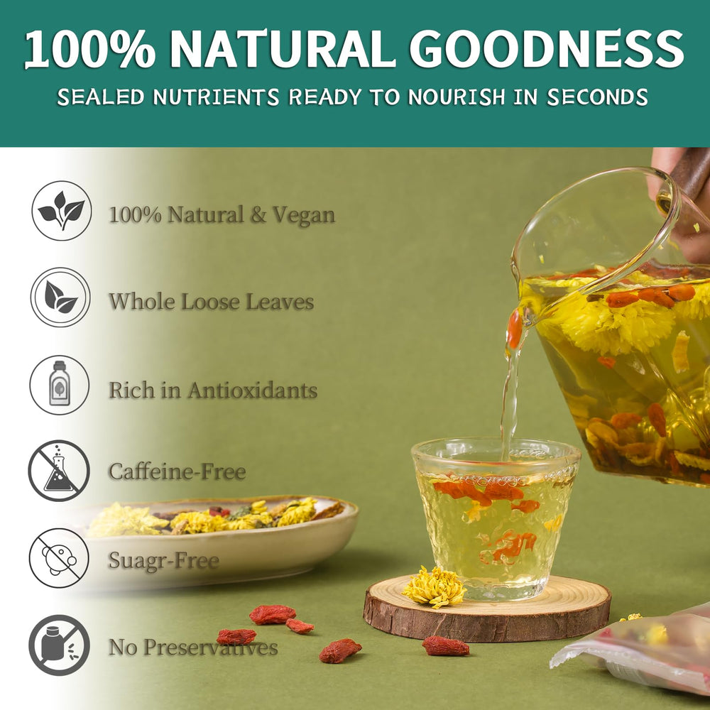 Cookools Dandelion Root Wolfberry Tea loose-leaf preparation ready for hot or cold infusions.