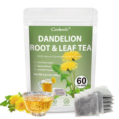 Cookools dandelion tea bags packaging for quick herbal wellness