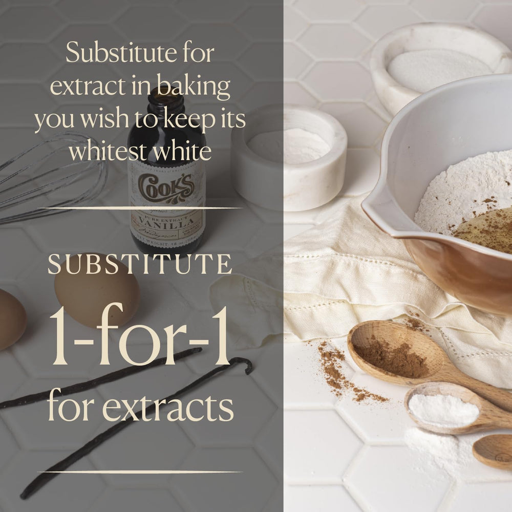 Cook's Organic Vanilla Powder shows CCOF organic certification for quality.