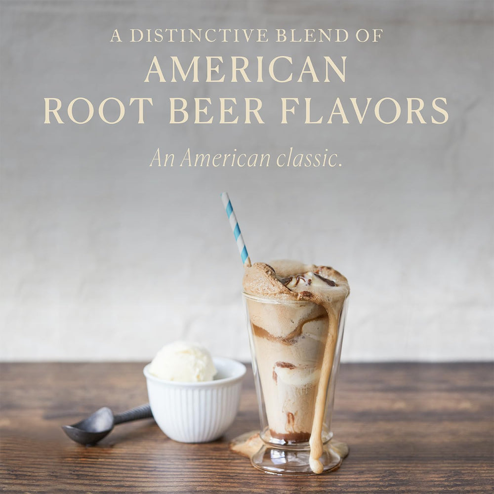 Cook's Root Beer Extract with vanilla bourbon aroma beside vanilla bean for baking.